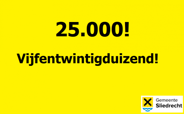 sliedrecht 25000 inwoners