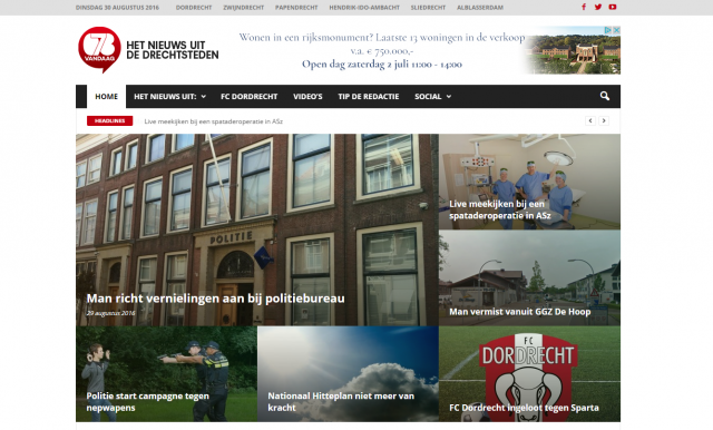 screenshot nieuwe website