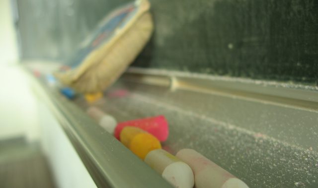 schoolbord krijtjes