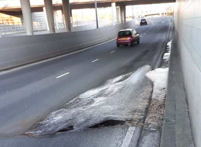 ijsvorming tunnel laan der verenigde naties dordrecht