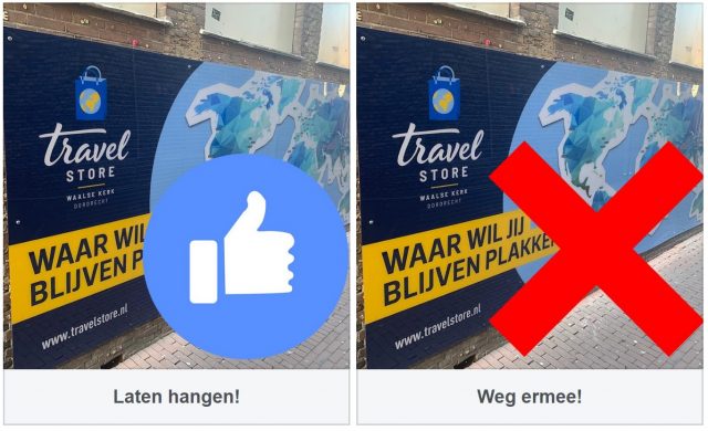 poll bord kauwgommuur dordrecht