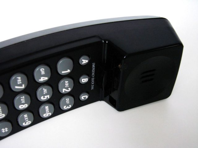 hoorn van telefoon
