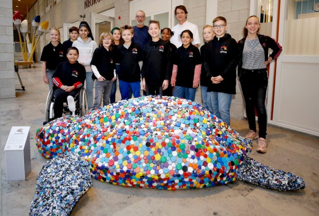 Grote plastic schildpad-grondstoffel