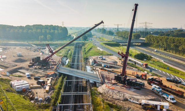 bouw viaducten betuweroute papendrecht a15